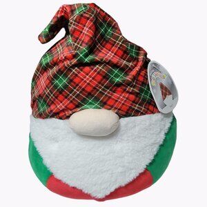 Squishmallow Guri Christmas Gnome 16 inch Plush Holdiay Plaid Hat Stuffed Animal